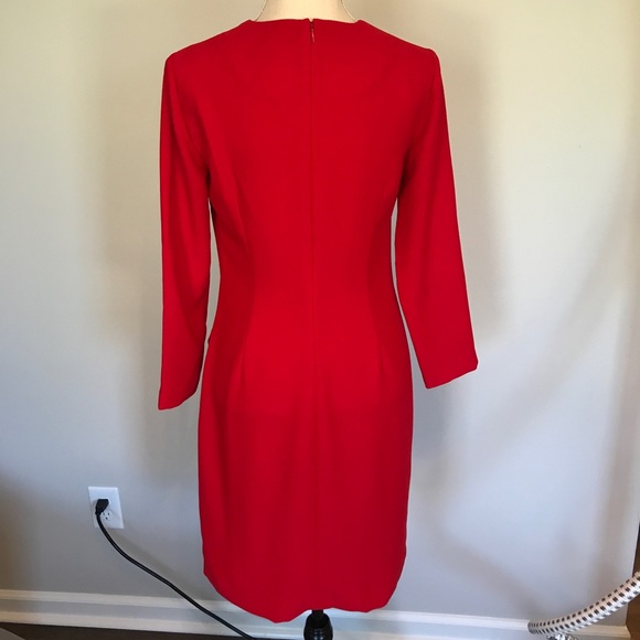 Red Ruffle Shift Dress ❤️ - Picture 4 of 5